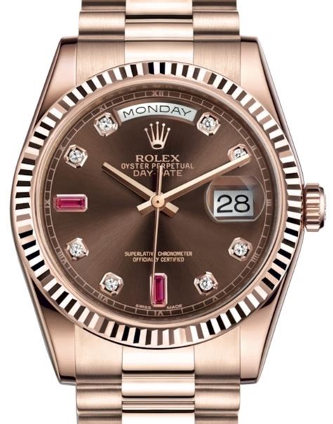 rolex 36mm day date ruby|rolex day date chart.